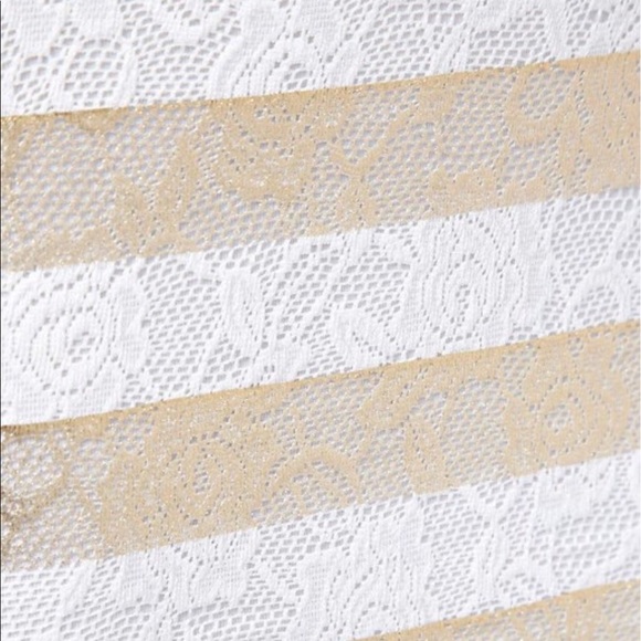 ASOS gold striped midi dress Sold Out - Picture 3 of 7